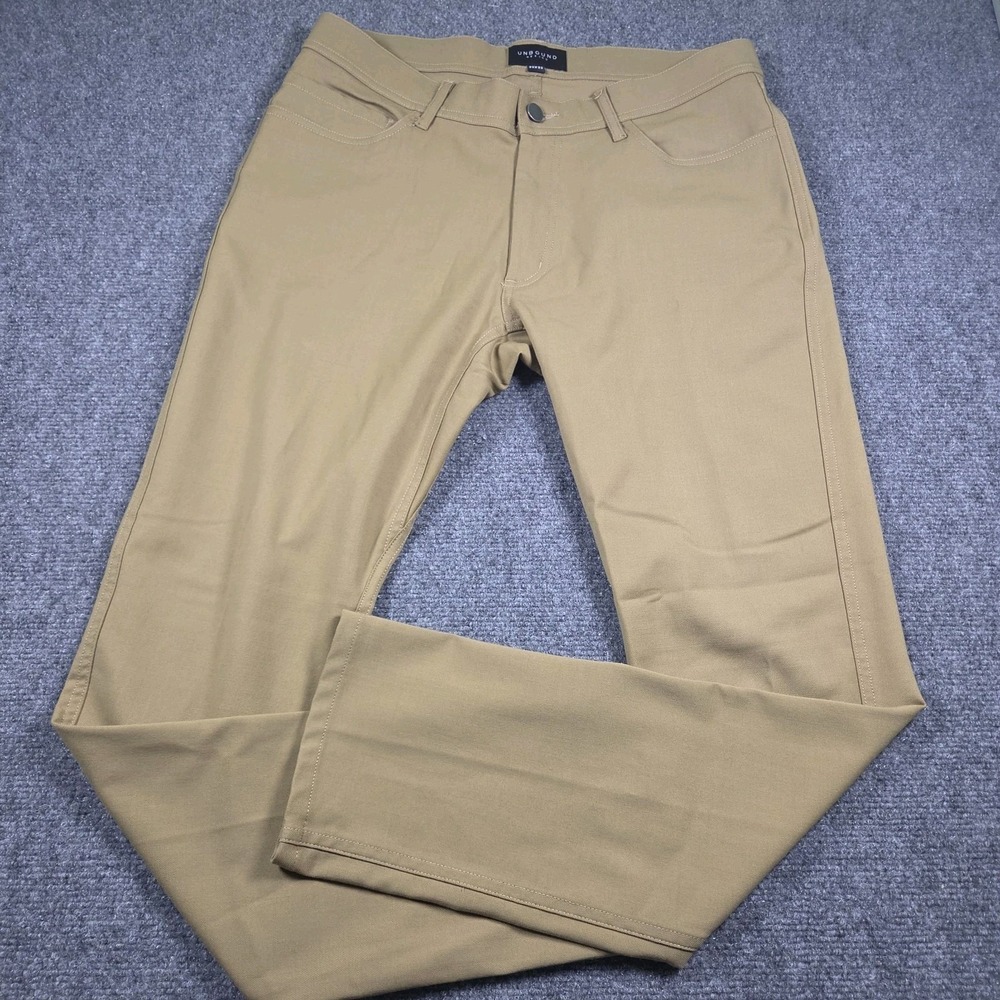 Unbound Merino Travel Pants Mens 32x30 Sandstone Tan Stretch Wool